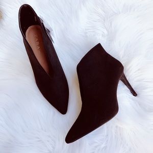ZARA Black Suede Booties